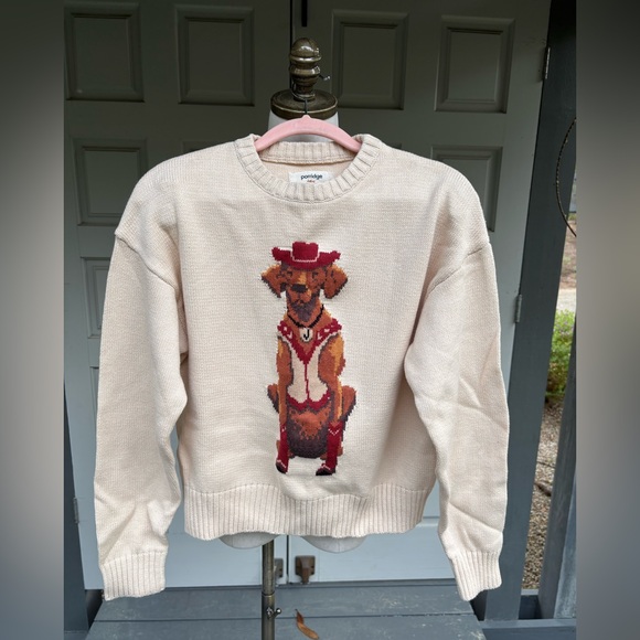 Porridge Sweaters - Anthropologie Porridge Western Jolene Pullover Jumper Dog 🐶 Sweater